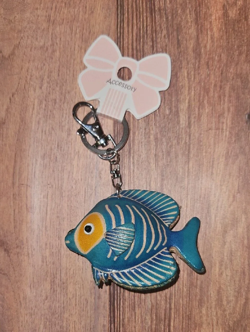 Leather 3d Fish Keychains. New